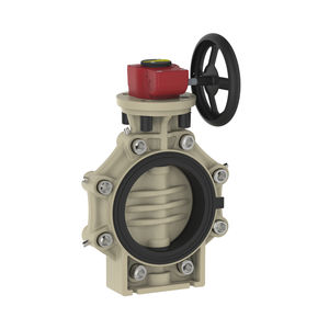 lug type valve / butterfly / with handwheel / PP
