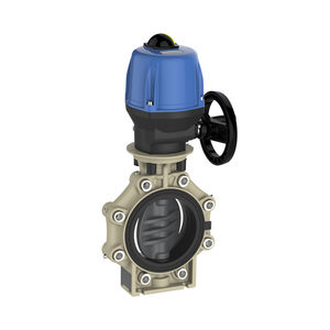 butterfly valve / electrically-operated / flange / lug type