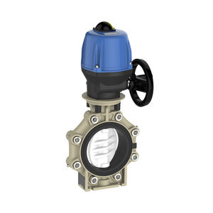 butterfly valve / electrically-operated / flange / lug type