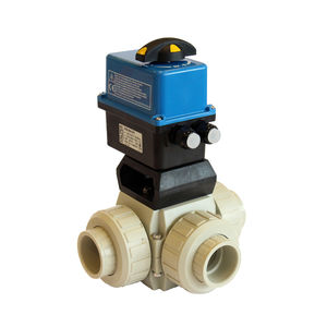 ball valve / electrically-actuated / PP / T