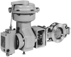 pneumatic valve actuator / rotary / membrane / single-acting