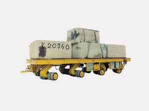 more than 6 axles trailer / for industrial materials / flatbed