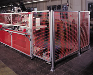 machine enclosure partition / aluminum / wire mesh