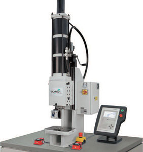 pneumatic press / joining / with stroke force monitoring / C-frame