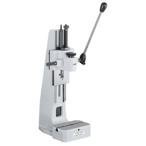 manual press / rack-and-pinion / assembly / C-frame
