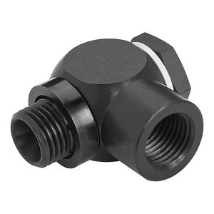 screw-in fitting / T / for compressed air / swivel