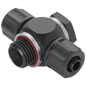 screw-in fitting / cross / hydraulic / pneumatic
