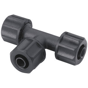 socket fitting / T / hydraulic / pneumatic