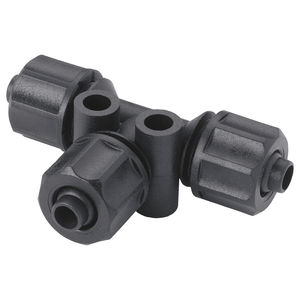 socket fitting / T / hydraulic / pneumatic