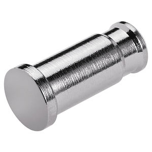 cylindrical plug / male / nickel-plated brass