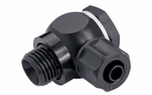 screw-in fitting / elbow / pneumatic / swivel