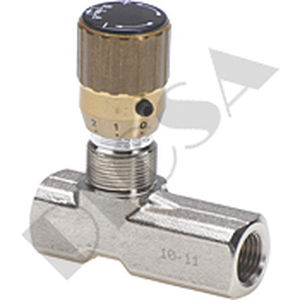 needle valve / with handwheel / flow control / stainless steel