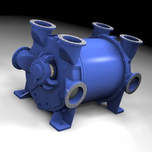 air compressor / stationary / motorless / liquid ring