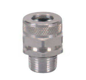 aluminum cable gland / waterproof / threaded / straight