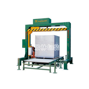 rotary arm stretch wrapper / automatic / with conveyor