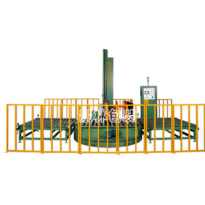 turntable stretch wrapper / fully automatic / pallet / stretch film