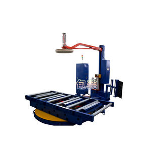 turntable stretch wrapper / fully automatic / pallet / stretch film
