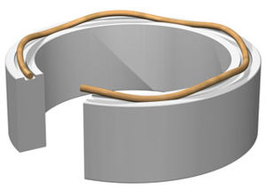 compression spring / round-wire / wave / stainless steel