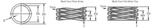 compression spring / flat wire / wave / steel