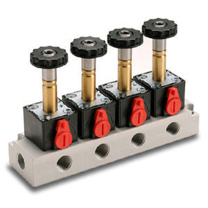 direct-operated solenoid valve / 2/2 / air / with sub-base