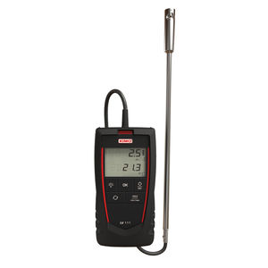 vane thermo-anemometer / portable / digital / battery-powered