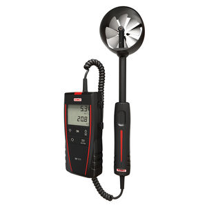 vane thermo-anemometer / portable / digital / battery-powered