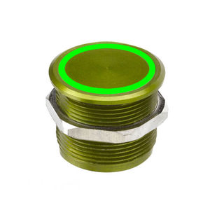 piezoelectric switch / single-pole / LED-illuminated / illuminated (green)