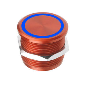 piezoelectric switch / single-pole / LED-illuminated / illuminated (green)