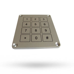 12-key keypad / panel-mount / metal / vandal-proof