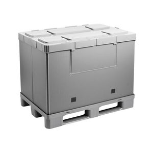 PP pallet box / transport / folding / with lid
