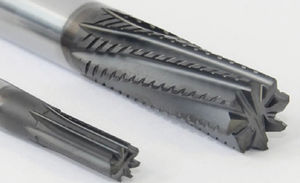 end mill milling tool / solid / multi-material / for composites