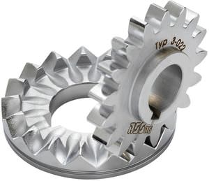 bevel gear / helical-toothed / custom / hub