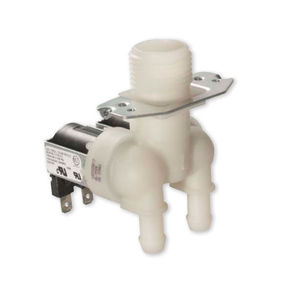 pilot-operated solenoid valve / water / plastic