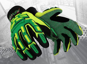 handling gloves / vibration damping / nylon / oil-resistant