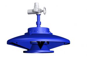 motorized valve / blanking / carbon steel / flange