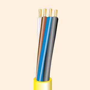 sensor electrical cable / power / oil-resistant / flame-retardant