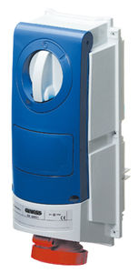 wall-mounted electrical socket / built-in / explosion-proof / interlocked