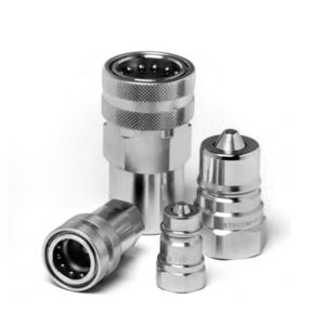 quick coupling / straight / hydraulic / carbon steel