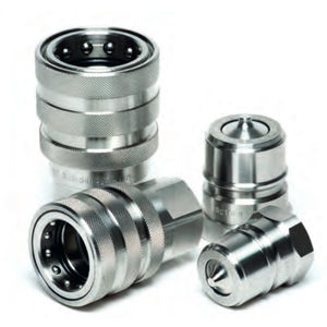 quick coupling / straight / hydraulic / stainless steel