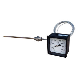 gas expansion with capillary thermometer / analog / insertion / dial