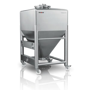 stainless steel IBC container / for pharmaceutical products / for powders and granulates / handling