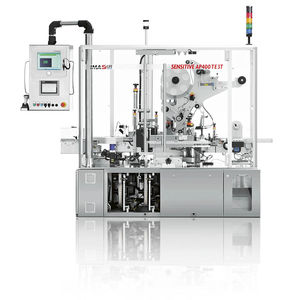 automatic labelling machine / for self-adhesive labels / compact / linear array