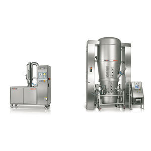 fluidized bed dryer / batch / for plastic pellets / granulator