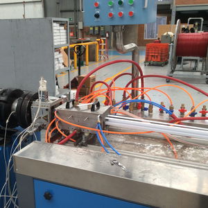 cable duct extrusion line / profile / for PVC / twin-screw