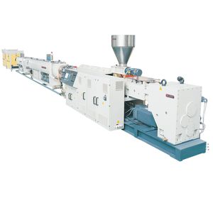 tube extrusion line / for PVC / for drainage pipes / for spiral tubes