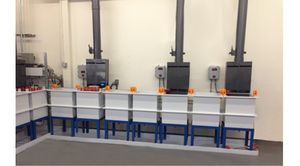 electrochemical polishing machine / for stainless steel / for flat parts / finishing