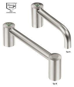 functional handle / stainless steel / rugged / with push button