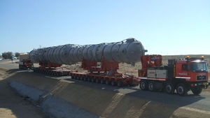 flatbed semi-trailer / 6-axle / extendable