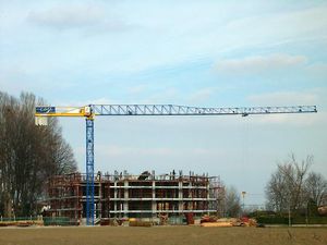 fixed crane / topless tower / lifting / construction