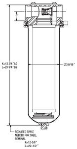 cartridge filter housing / for liquids / stainless steel